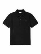 McQueen - Embellished Cotton-Piqué Polo Shirt - Black