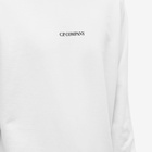 C.P. Company Men's Centre Logo Crew Sweat in Gauze White