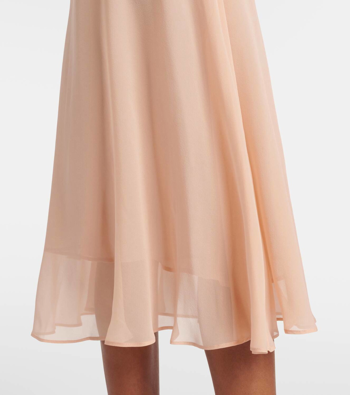 Blumarine Georg feather-trimmed midi dress