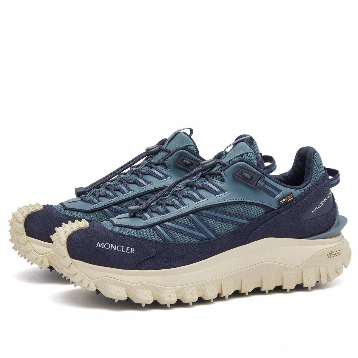 Moncler Men's Trailgrip Low Top Sneakers in Blue Moncler