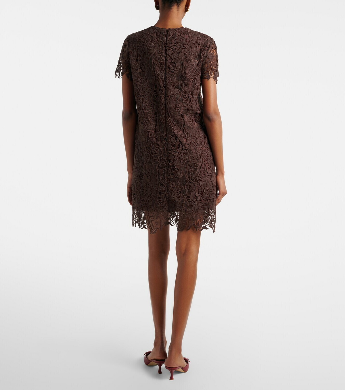 Max Mara Cotton guipure lace minidress