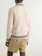 Drake's - Cricket Knitted Cotton and Cashmere-Blend Sweater - Neutrals