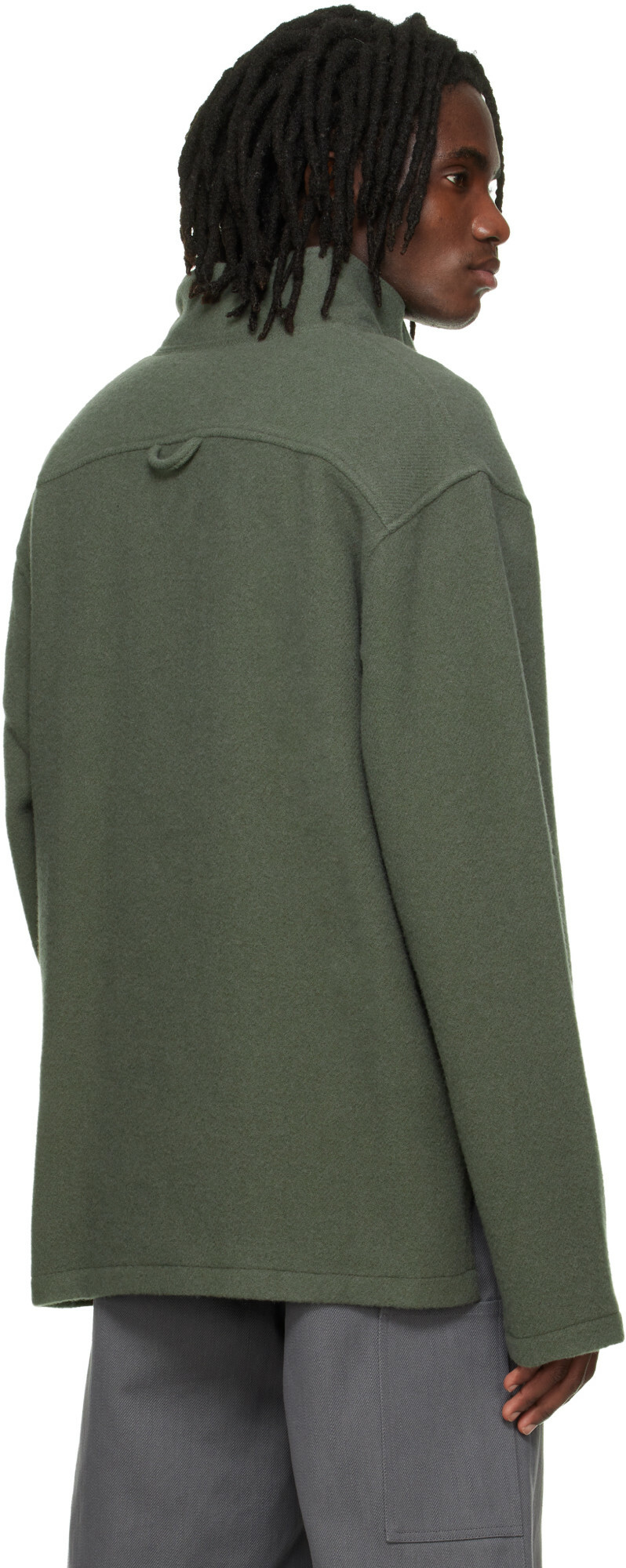 Rier Green Fleece Athletic Sweater