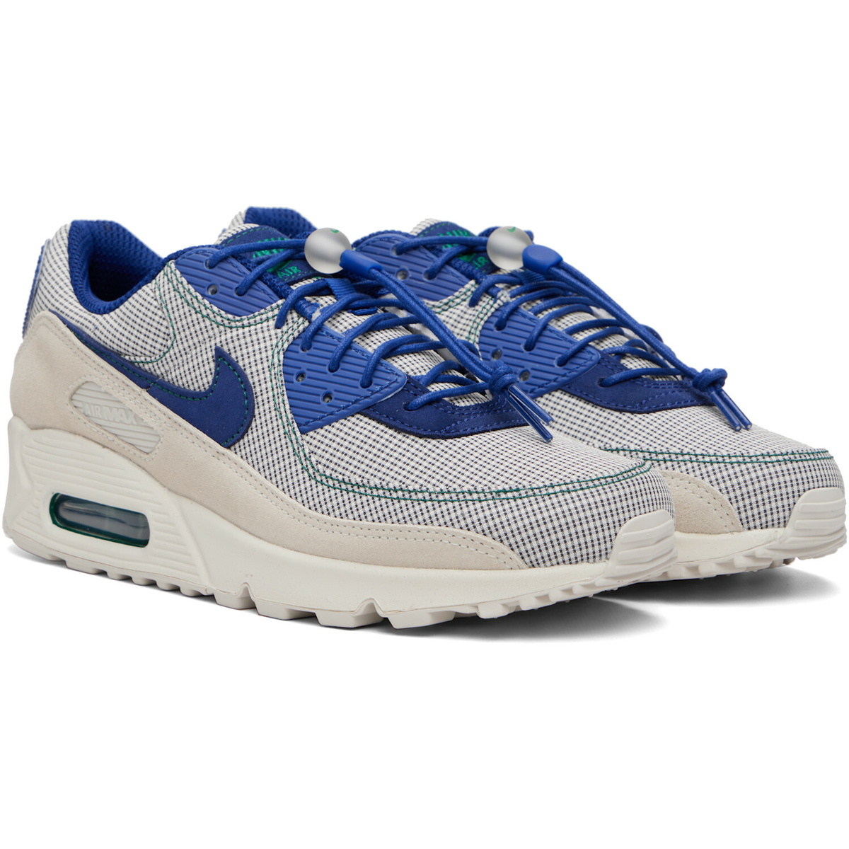 Nike Navy & Beige Air Max 90 Sneakers
