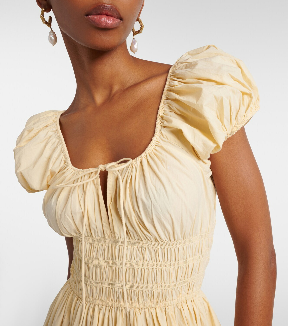Dôen Quinn cotton poplin midi dress