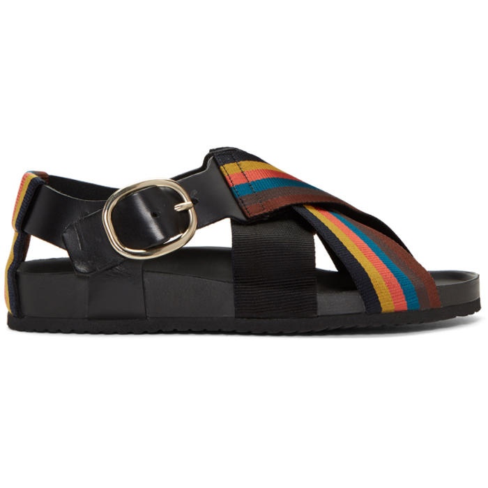 Photo: Paul Smith Multicolor Light Striped Ray Sandals