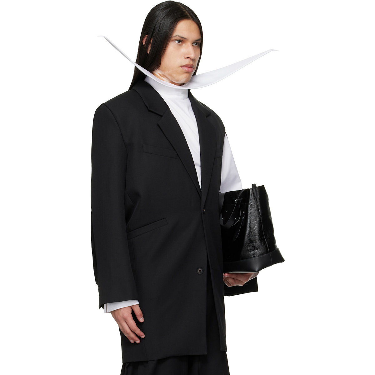 EGONlab Black Curved Vent Blazer