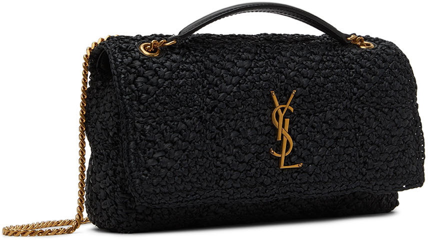 Saint Laurent Jamie Medium YSL Crochet Raffia Shoulder Bag