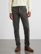 Kiton - Straight-Leg Lyocell-Blend Trousers - Brown