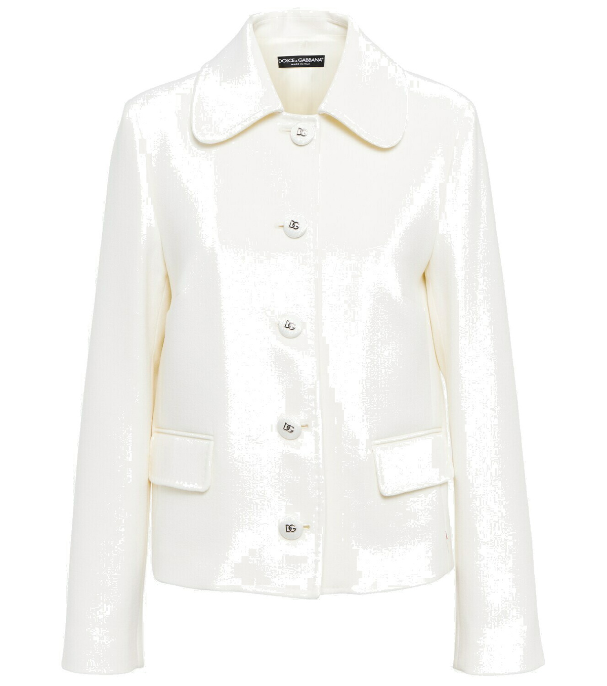 Dolce & Gabbana Black Wool Collared Full Zip Jacket main image 0