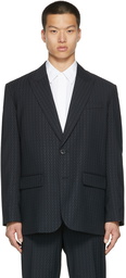 Valentino Navy 'Optical Valentino' Blazer