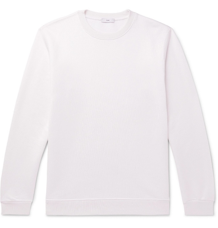Photo: SSAM - Loopback Silk and Cotton-Blend Jersey Sweatshirt - White