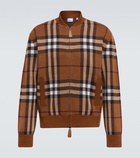 Burberry - Checked cashmere bomber jacket