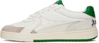 Palm Angels White & Green University Sneakers