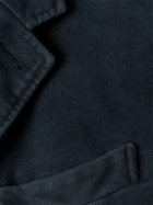 Drake's - Slim-Fit Cotton-Moleskin Overcoat - Blue
