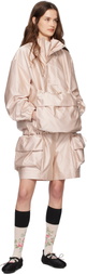 Simone Rocha Pink Drawstring Cargo Flap Pocket Detail Jacket