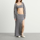 SKIMS Women's Textured Knit Bralette in Dark Heather Grey
