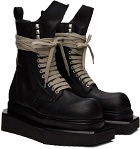 Rick Owens Black Laceup Turbo Cyclops Boots