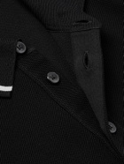 Dolce&Gabbana - Logo-Embroidered Cotton-Piqué Polo Shirt - Black