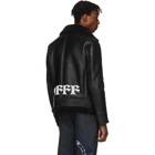 Off-White Black and White Shearling OFFF Jacket