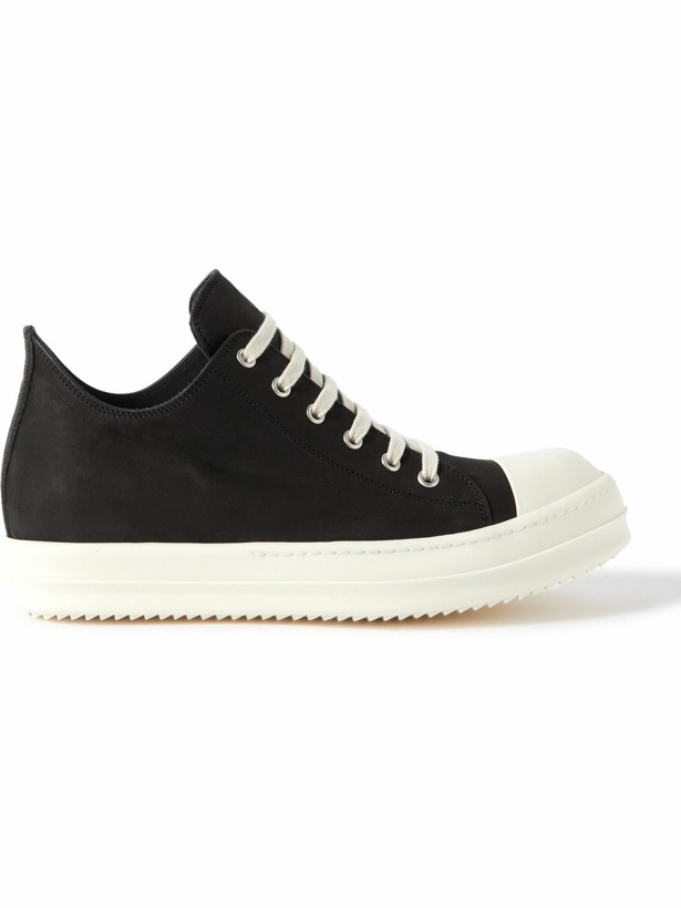 Photo: Rick Owens - Low Suede Sneakers - Black