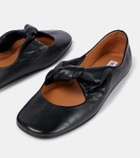 Alexander McQueen Bow-detail leather ballet flats