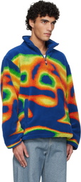 Casablanca Blue 1/4 Zip Fleece Jacket