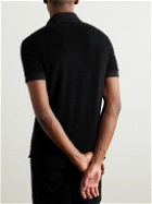 TOM FORD - Cotton-Blend Terry Polo Shirt - Black