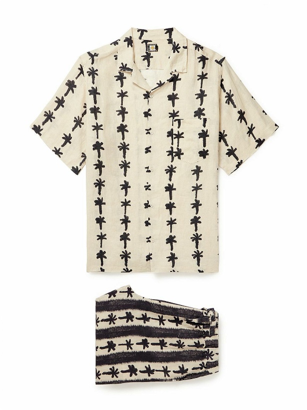 Photo: Desmond & Dempsey - Printed Linen Pyjama Set - Multi