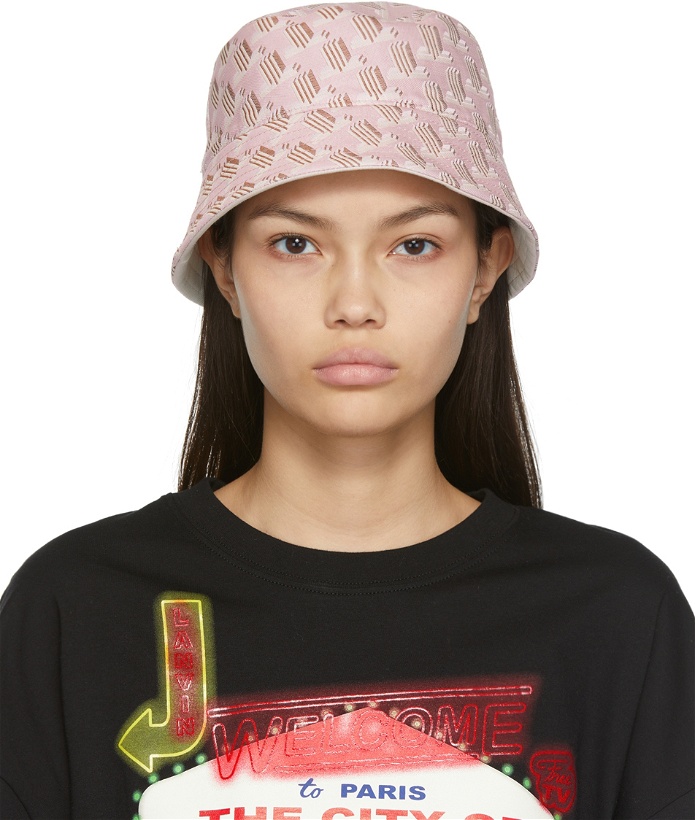 Photo: Lanvin Reversible Pink Logo Bucket Hat