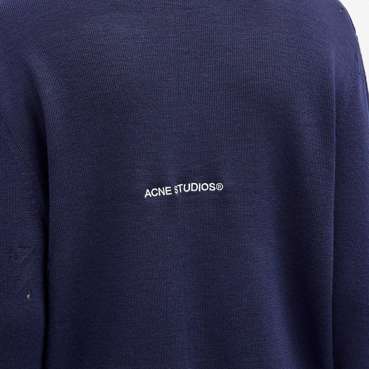 Acne Studios Men's Kagic Vintage Merino Zip Cardigan in Navy Acne