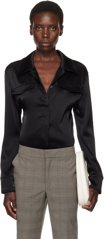 Photo: Courrèges Black Backless Satin Bodysuit