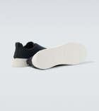Zegna Triple Stitch canvas slip-on sneakers