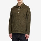 Café Mountain Men's Cord Leisure Popover Jacket in Moss Green