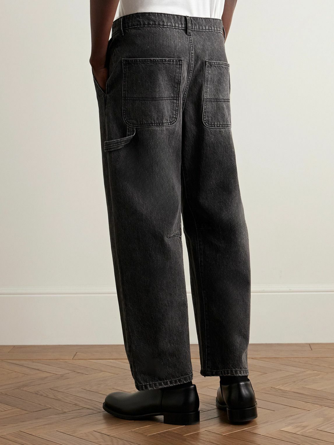 Nili Lotan - Carpenter Straight-Leg Cropped Jeans - Black