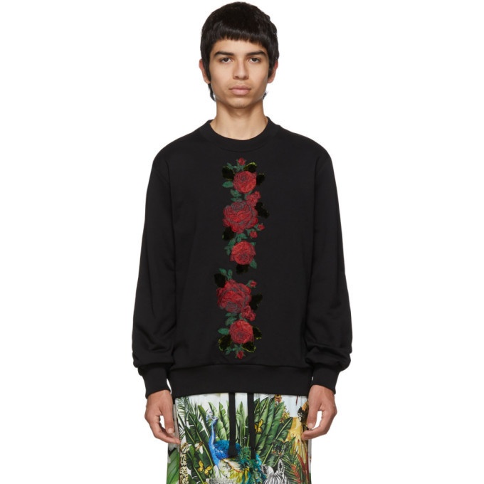 Photo: Dolce and Gabbana Black Roses Sweatshirt