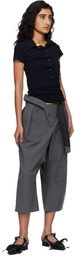 Ottolinger Gray Strapped Baggy Suit Shorts