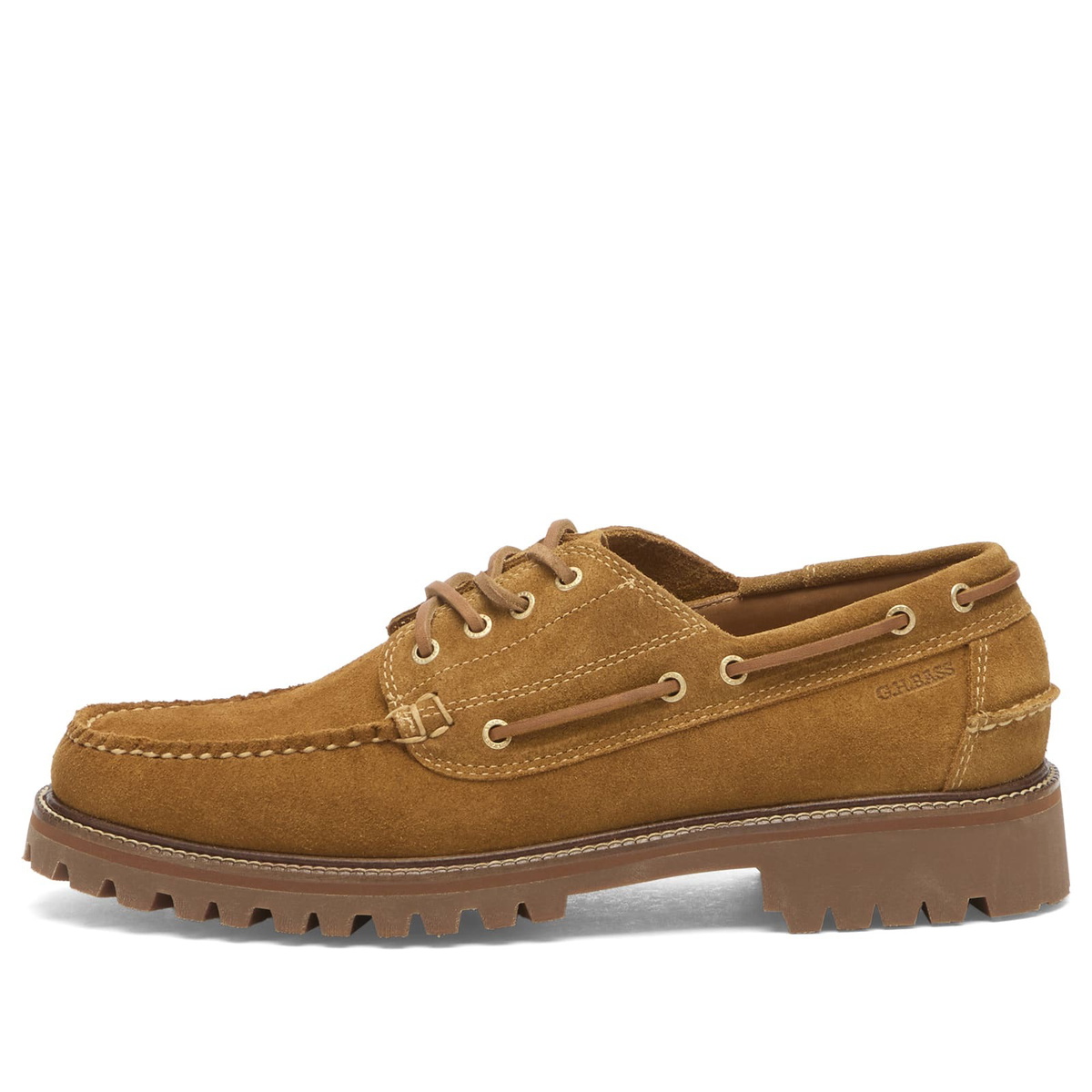 Bass Weejuns Men's Ranger Camp Moc Shoe in Mid Brown Suede