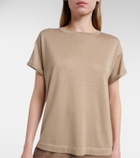 Brunello Cucinelli Lurex® cashmere and silk-blend T-shirt