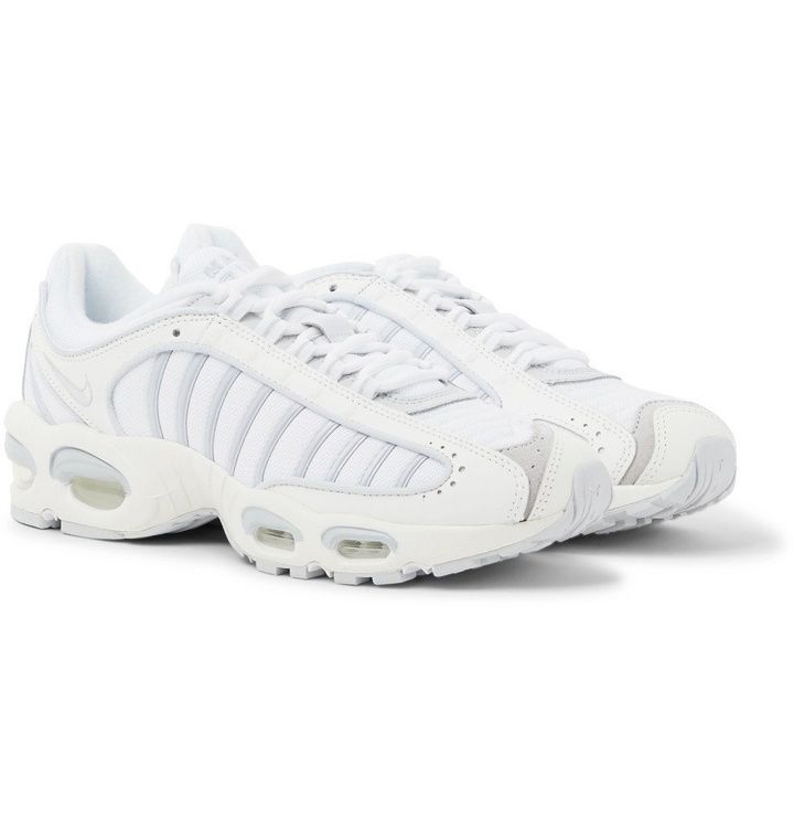 Photo: Nike - Air Max Tailwind IV Suede and Rubber-Trimmed Mesh and Leather Sneakers - White