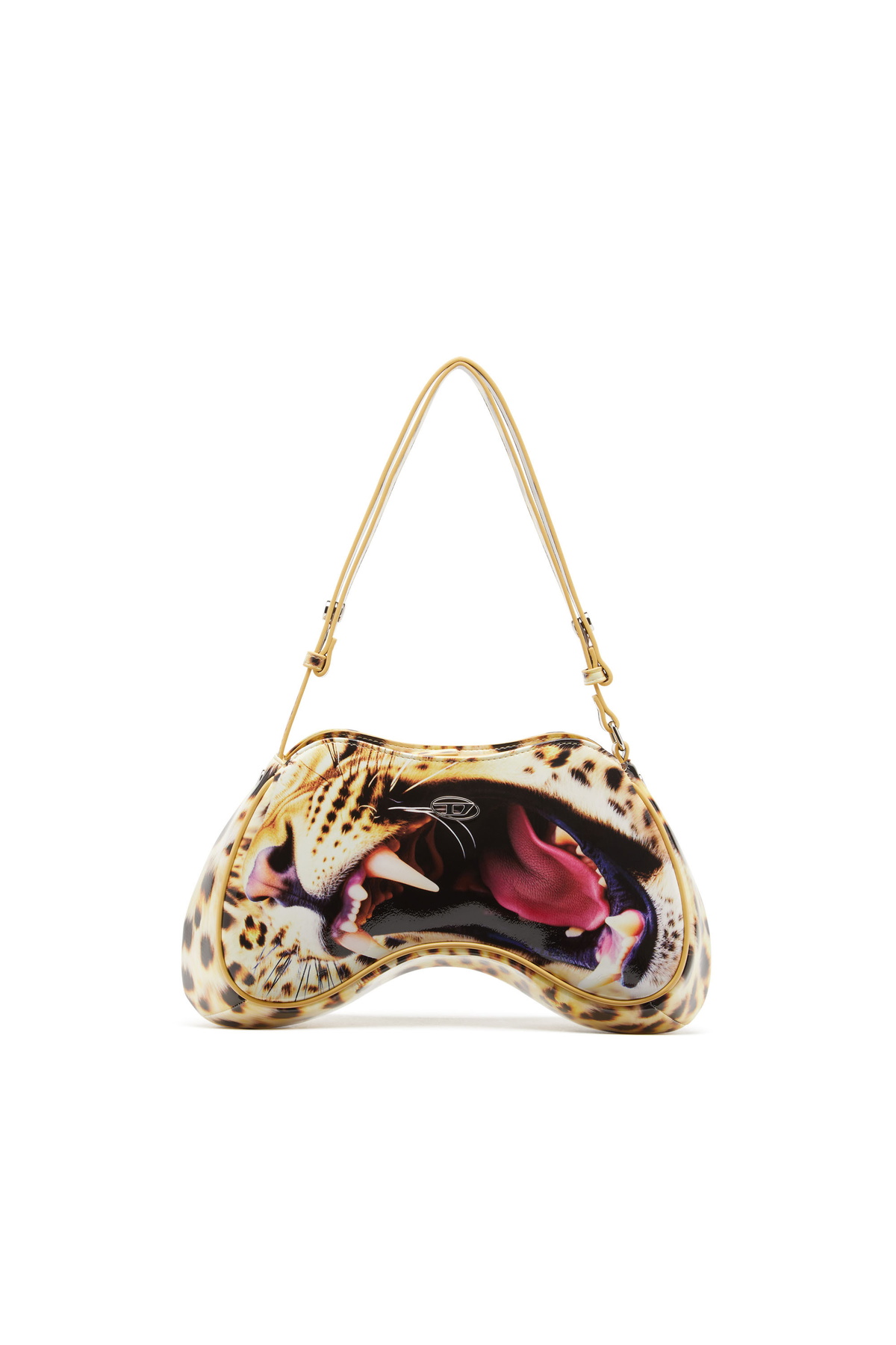 Diesel Play-Glossy shoulder bag with cat print - Shoulder Bags 