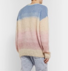 Isabel Marant - Drussellh Striped Mohair-Blend Sweater - Blue