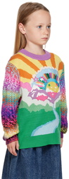 Stella McCartney Kids Multicolor Embroidered Rainbow Sweater