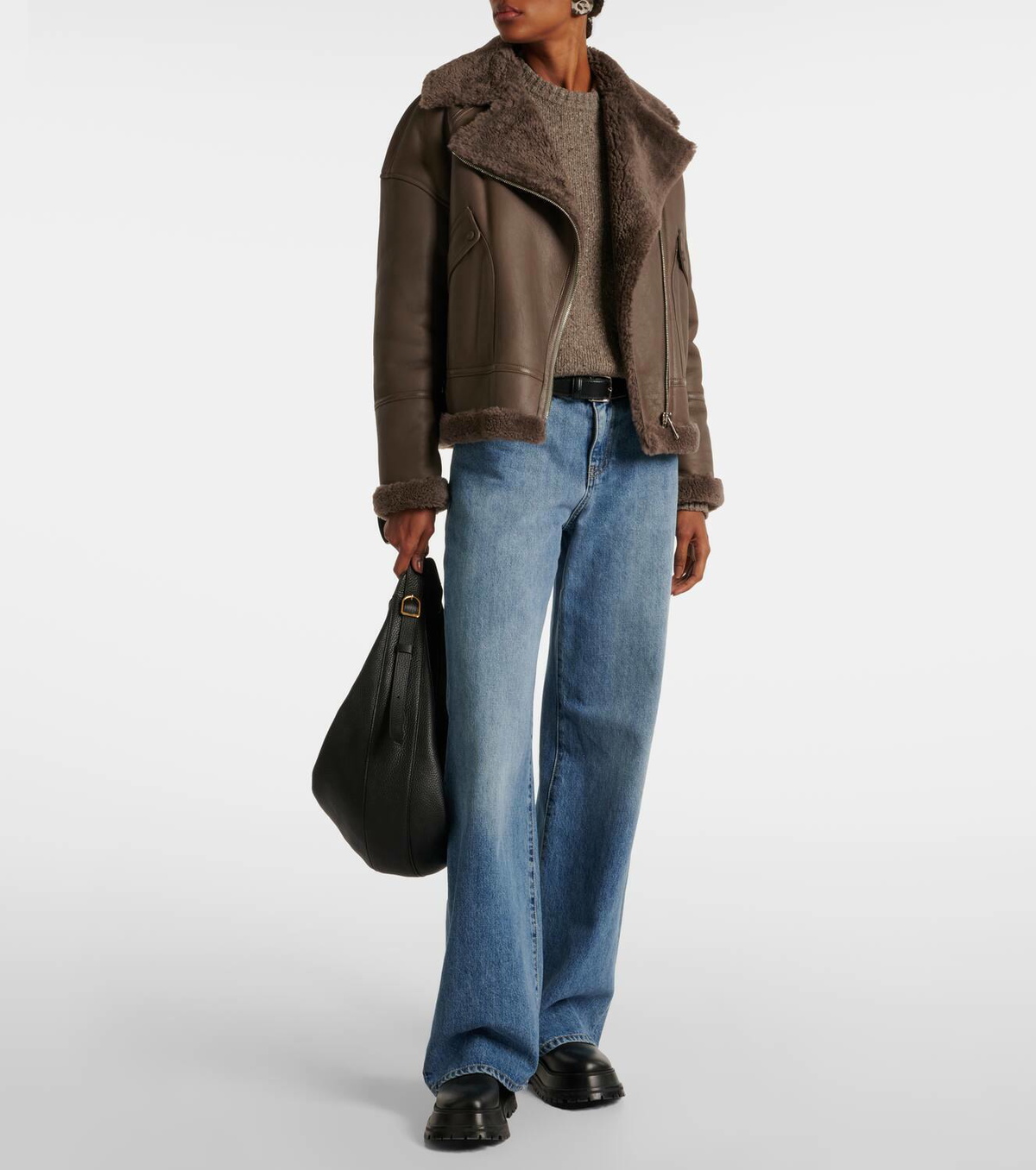 Yves Salomon Meteo shearling-lined leather jacket Yves Salomon