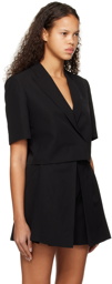 Juun.J Black Cropped Blazer