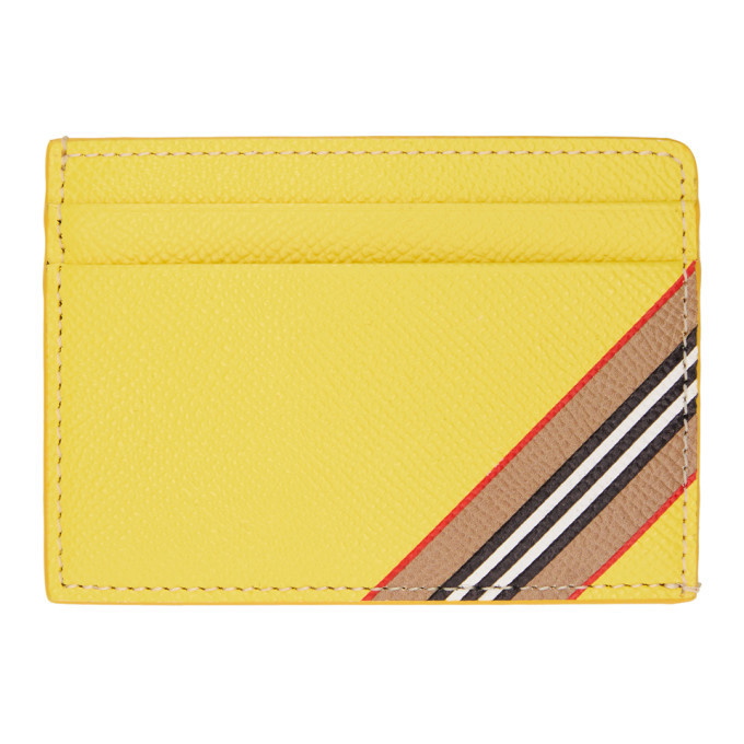 Photo: Burberry Yellow Icon Stripe Kier Card Holder