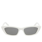 Saint Laurent Sunglasses Women's Saint Laurent SL 277 Sunglasses in White/Grey 