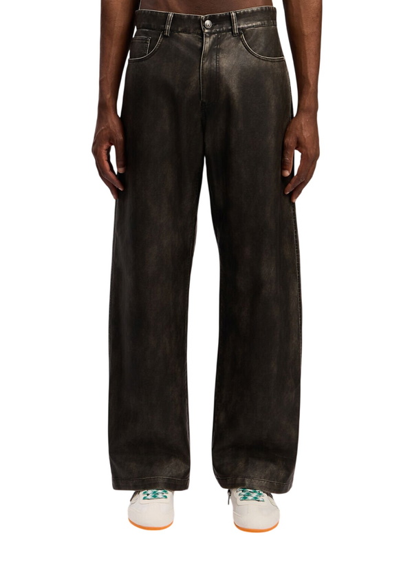 Photo: Palm Angels Curved Logo Coated Pants