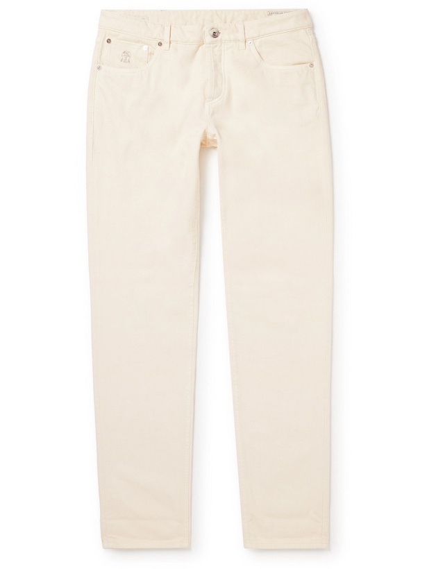 Photo: Brunello Cucinelli - Slim-Fit Jeans - Neutrals