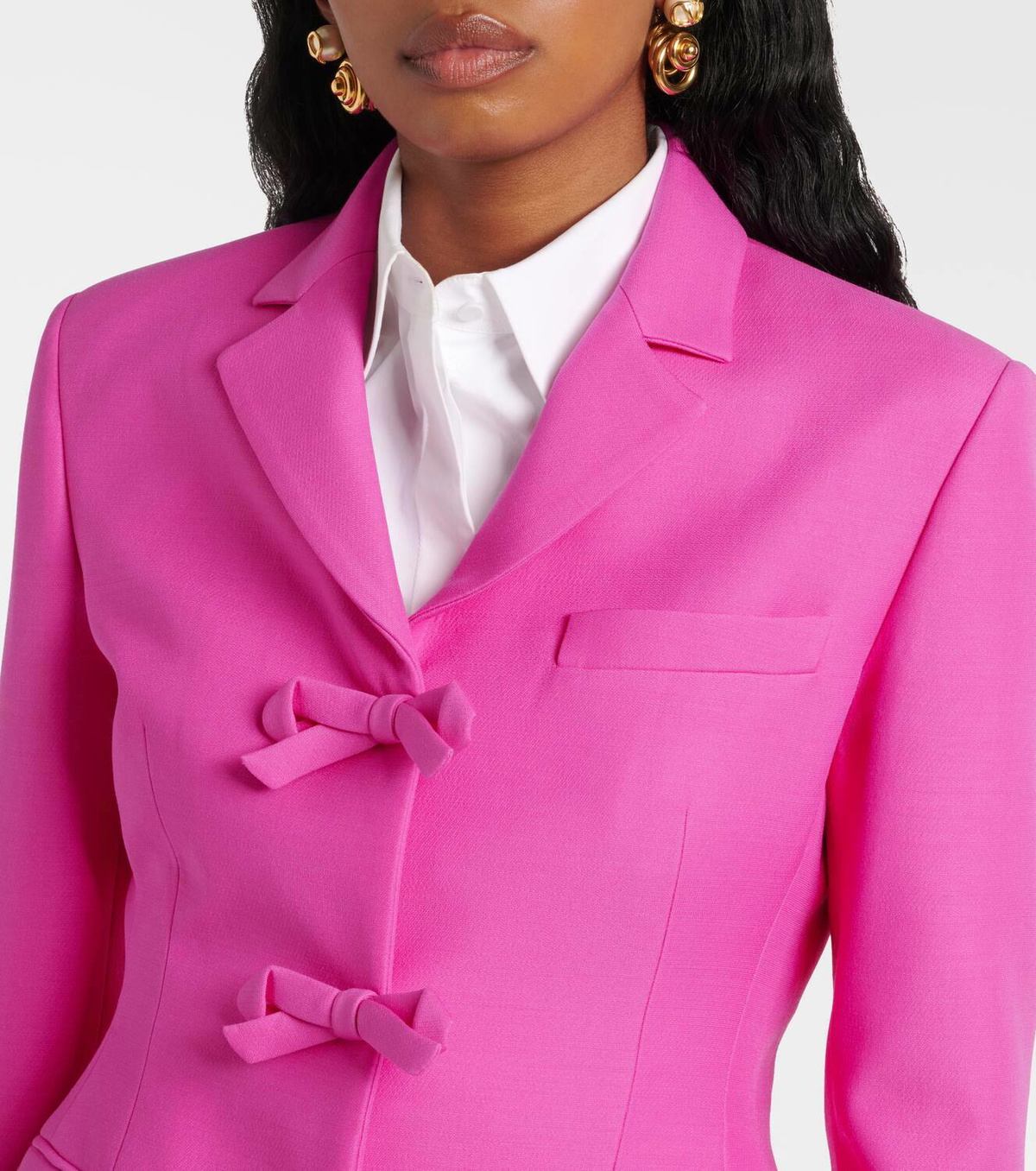 Valentino Crepe Couture bow-detail jacket Valentino